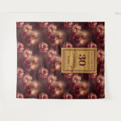 Tenture Romantique Blush Bourgogne or 30e anniversaire ban (Devant (Horizontal))