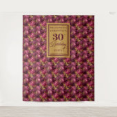 Tenture Romantique Bourgogne Blush Gold Boho 30e anniversa (Devant)