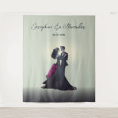 Tenture Romantique gothique amoureux Mariage élégant Conte (Devant)