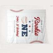 Tenture Rookie Baseball 1st Birthday Photo Backdrop (Devant (Horizontal))