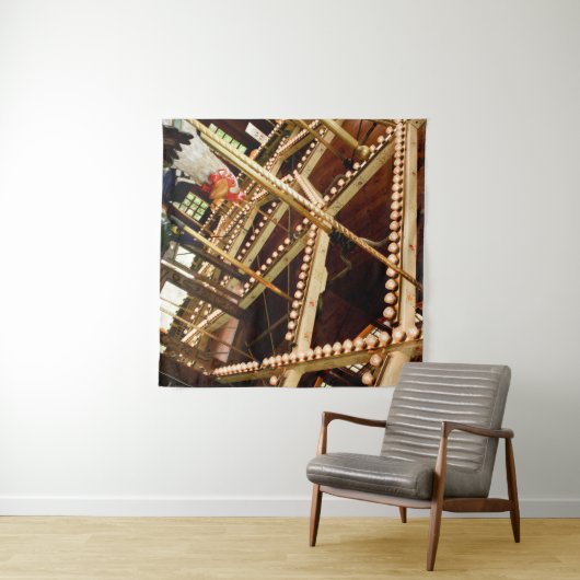 Tenture Rooster du carrousel rétro (En situation (horizontale))