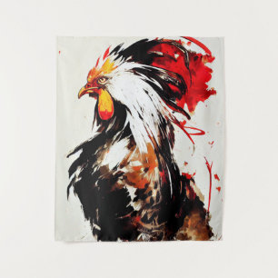 Tenture Rooster Wild Nature Esprit libre Art Peinture de p