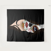 Tenture Rosa Sugar Skull Portrait (Devant (Horizontal))