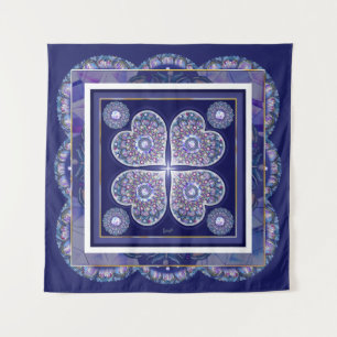 Tenture Rosace bleue