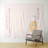 Tenture Rose Baiser de la fête de Bachelorette Photobooth (En situation (horizontale))