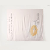 Tenture Rose Baiser de la fête de Bachelorette Photobooth (Devant (Horizontal))