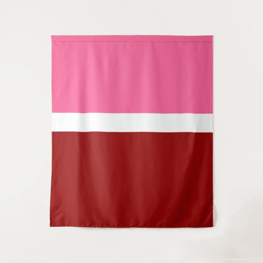 Tenture Rose Blanc Marron Rouge Bloc De Couleur (Devant)