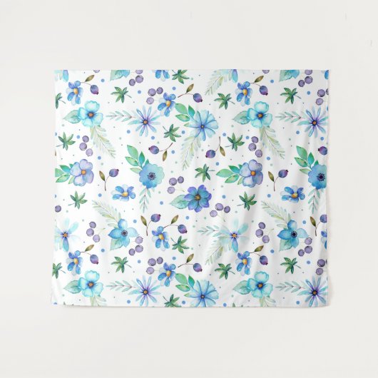 Tenture Rose bleu (Devant (Horizontal))