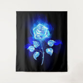 Tenture Rose bleu brûlant (Devant)