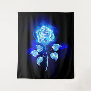 Tenture Rose bleu brûlant