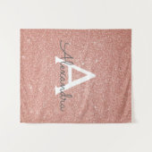 Tenture Rose Bleu - Rose  Parties scintillant Éperche Mono (Devant (Horizontal))