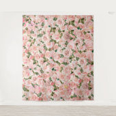 Tenture Rose botanique glamour or rose doré blush décorati (Devant)