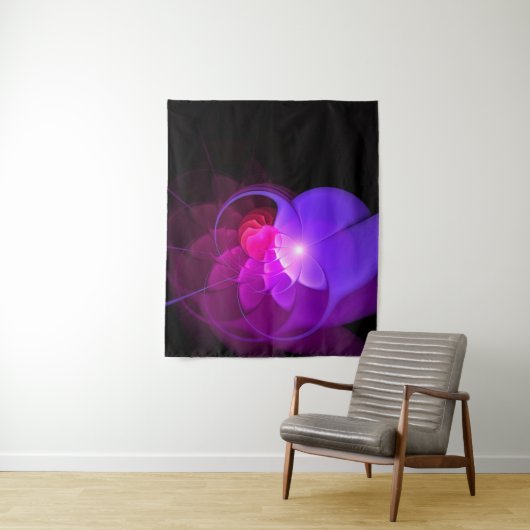 Tenture Rose Brun Moderne (En situation)