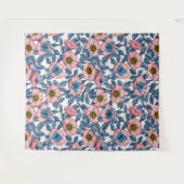 Tenture Rose de chien et papillons (Devant (Horizontal))