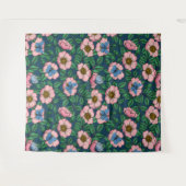 Tenture Rose de chien et papillons (Devant (Horizontal))