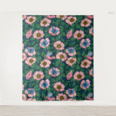 Tenture Rose de chien et papillons (Devant)