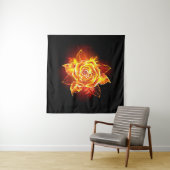 Tenture Rose de feu en fleurs (En situation)