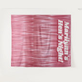 Tenture Rose de nuit Hen Pink Faux Tinsel fond (Devant (Horizontal))