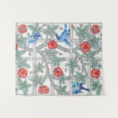 Tenture Rose d'Escalades & Petit Oiseau, William Morris (Devant (Horizontal))