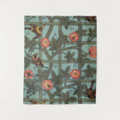 Tenture Rose d'Escalades & Petit Oiseau, William Morris (Devant)