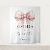 Tenture Rose Elle Se Marie Fête de Mariage (Devant)