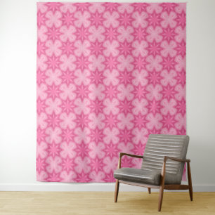 Tenture Rose Et Blanc