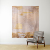 Tenture Rose Gold Blush and Gold Texture (En situation)