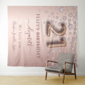 Tenture Rose gold blush diamants amis 21 ans (En situation (horizontale))