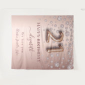 Tenture Rose gold blush diamants amis 21 ans (Devant (Horizontal))