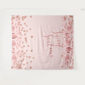 Tenture Rose Gold Blush Sweet 16 Parties scintillant Confe (Devant (Horizontal))