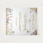 Tenture Rose Gold Butterfly Garden Wedding Backdrop (Devant (Horizontal))