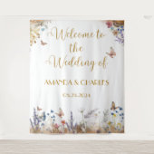 Tenture Rose Gold Butterfly Garden Wedding Backdrop (Devant)