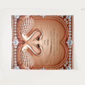 Tenture Rose gold Cygne Conception de l'arche de mariage d (Devant (Horizontal))