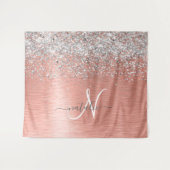 Tenture Rose Gold Jolie fille Parties scintillant argent b (Devant (Horizontal))