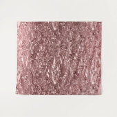 Tenture Rose Gold Liquid Chrome métal Chic Glam (Devant (Horizontal))