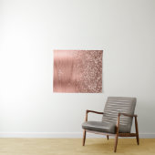 Tenture Rose Gold Métal Brossé Paillettes Monogramme Rose (En situation (horizontale))