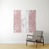 Tenture Rose Gold Modern Glam Marbre & Parties scintillant (En situation (horizontale))