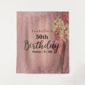 Tenture Rose Gold Pailleté Anniversaire (Devant)