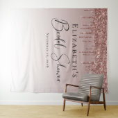 Tenture Rose Gold Pailleté Personnalisé pour Enterrement d (En situation (horizontale))