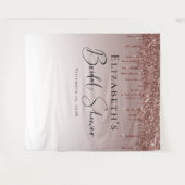 Tenture Rose Gold Pailleté Personnalisé pour Enterrement d (Devant (Horizontal))