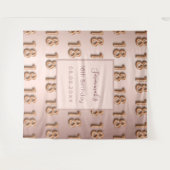 Tenture rose gold rose 18 ans monogramme luxueux (Devant (Horizontal))