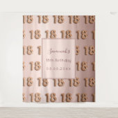 Tenture rose gold rose 18 ans monogramme luxueux (Devant)