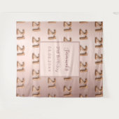 Tenture rose gold rose 21 ans nom (Devant (Horizontal))