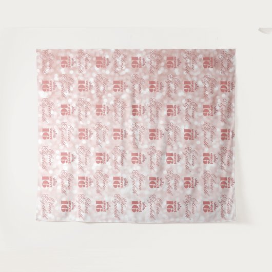 Tenture Rose Gold Sweet 16 étape et répétition de la fête (Devant (Horizontal))