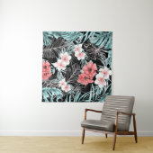 Tenture Rose Gold Tropical Élégant Botanique Île Luau (En situation (horizontale))