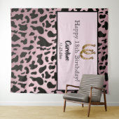 Tenture Rose Gold Vache Taches & Cheval à Fer Anniversaire (En situation (horizontale))