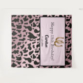 Tenture Rose Gold Vache Taches & Cheval à Fer Anniversaire (Devant (Horizontal))