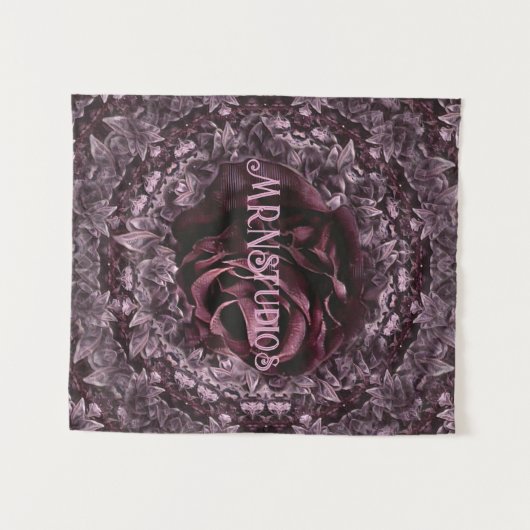 Tenture Rose Mandala (Devant (Horizontal))