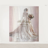 Tenture Rose Mariée d'hiver Mariée Golden Shiny Heart Part (Devant)