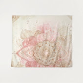 Tenture Rose Marron Crème Mandala Bohème Mode Bohème (Devant (Horizontal))